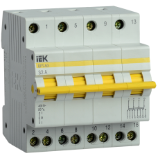 Выключатель-разъединитель трехпозиционный ВРТ-63 4P 32А IEK Выключатель-разъединитель трехпозиционный ВРТ-63 4P 32А IEK