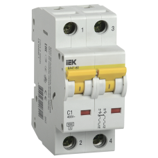 Авт.выкл. ВА 47-60 2Р 1А 6 кА х-ка С IEK Авт.выкл. ВА 47-60 2Р 1А 6 кА х-ка С IEK