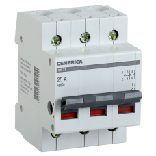 Выключатель нагрузки (мини-рубильник) ВН-32 3Р 100А GENERICA Выключатель нагрузки (мини-рубильник) ВН-32 3Р 100А GENERICA
