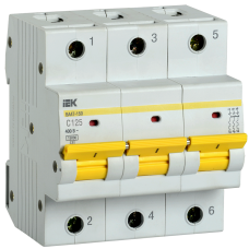 Авт. выкл. ВА47-150 3Р 125А 15кА х-ка C IEK Авт. выкл. ВА47-150 3Р 125А 15кА х-ка C IEK
