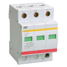 Огр-ль имп. перенапр. ОПС1-B 3Р In=30kA Un=400B Im=60kA ИЭК