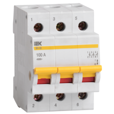 Выключатель нагрузки (мини-рубильник) ВН-32 3Р 100А ИЭК Выключатель нагрузки (мини-рубильник) ВН-32 3Р 100А ИЭК