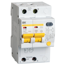 Диф. автомат АД12 2Р 10А 100мА ИЭК