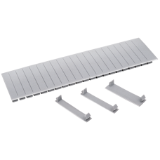 Заглушка 12 модулей серая