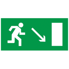 Самокл. этик. 200х100 мм "Напр.к эвак.вых. напр.вниз"