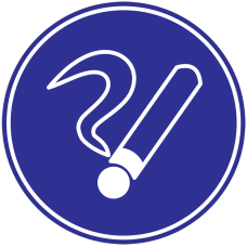 Самоклеящаяся этикетка: Ф180мм "Курить здесь" Самоклеящаяся этикетка: Ф180мм "Курить здесь"