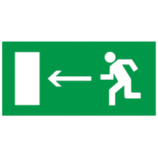 Самокл. этик. 100х50 мм "Напр.к эвак. выходу налево" Самокл. этик. 100х50 мм "Напр.к эвак. выходу налево"