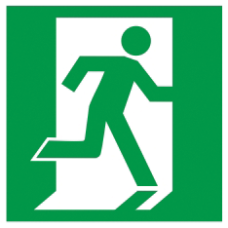 Самокл. этик. 50х50мм "Выход здесь" (правосторонний)