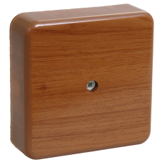 Коробка КМ41212-05 распаячная для о/п 75х75х20 мм дуб (6 клемм 6мм2)