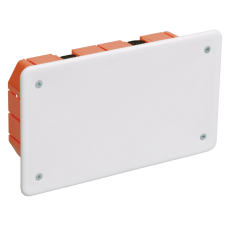 Коробка КМ41026 распаячная 172х96x45мм для полых стен (с саморезами, пластиковые лапки, с крышкой )