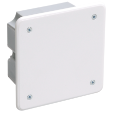 Коробка КМ41021 распаячная 92х92x45мм для полых стен (с саморезами, метал. лапки, с крышкой )