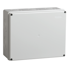 Коробка КМ41271 распаячная для о/п 240х195х90 мм IP44 (RAL7035, кабельные вводы 5 шт)