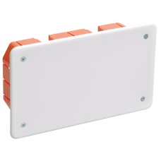 Коробка КМ41006 распаячная для твердых стен 172x96x45 (с саморезами, с крышкой)