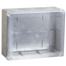 Коробка КМ41346 распаячная для о/п 240х195х90 мм IP55 (RAL7035, монт. плата, кабельные вводы 5 шт)