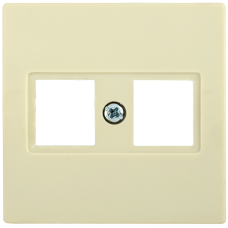НK45-2-БК Накладка 2-ая комп. RJ45 Cat5e BOLERO кремовый IEK