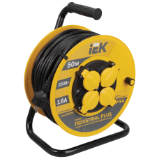 Катушка УК50 с т/з 4 места 2Р+PЕ/50метров 3х1,5мм2 IP44 "Industrial plus"