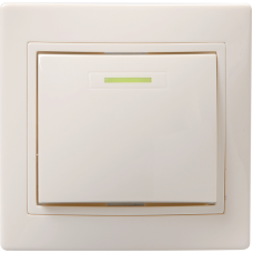 ВС10-1-1-ККм Выключатель 1кл с инд. 10А КВАРТА (кремовый) ВС10-1-1-ККм Выключатель 1кл с инд. 10А КВАРТА (кремовый)