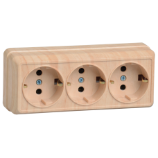 РС23-3-ОС Розетка 3местн. с з/к 16А откр.уст. ОКТАВА (сосна) РС23-3-ОС Розетка 3местн. с з/к 16А откр.уст. ОКТАВА (сосна)