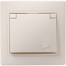 РСбш10-3-ККм Розетка 1местн. c з/к с защ.штор. с крышкой 16А Кварта (кремовый) РСбш10-3-ККм Розетка 1местн. c з/к с защ.штор. с крышкой 16А Кварта (кремовый)