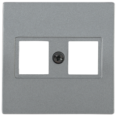 НK45-2-БА Накладка 2-ая комп. RJ45 Cat5e BOLERO антрацит IEK