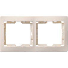 РВ-2-ККм Рамка 2местн. верт. КВАРТА (кремовый) РВ-2-ККм Рамка 2местн. верт. КВАРТА (кремовый)