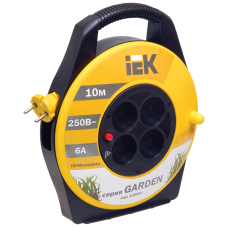 Катушка УК10 с т/з 4 места 2Р/10м 2х0,75 мм2 "Garden"