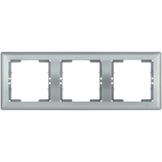 РГ-3-БС Рамка 3 мест. гориз. BOLERO серебряный IEK