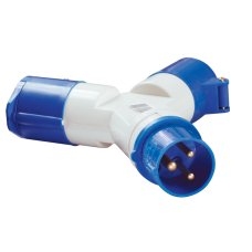 Адаптер двухлучевой TS1012 2Р+РЕ 16А 250В IP44 ИЭК