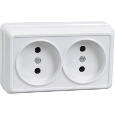 РС22-2-ОБ Розетка 2местн. без з/к 10А откр.уст. ОКТАВА (белый) РС22-2-ОБ Розетка 2местн. без з/к 10А откр.уст. ОКТАВА (белый)