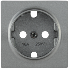 НР-1-1-БА Накладка розетка с з/к BOLERO антрацит IEK