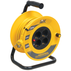 Катушка УК20 с т/з 4 места 2Р+PЕ/20м 3х1,0 мм2 "Industrial"