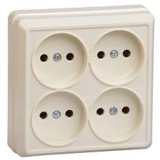 РС23-2-ОК Розетка 3местн. без з/к 10А откр.уст. ОКТАВА (кремовый) РС23-2-ОК Розетка 3местн. без з/к 10А откр.уст. ОКТАВА (кремовый)