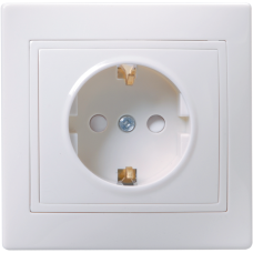 РСш10-3-КБ Розетка 1местн. c з/к с защ.штор. 16А КВАРТА (белый) РСш10-3-КБ Розетка 1местн. c з/к с защ.штор. 16А КВАРТА (белый)