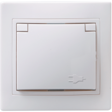 РСбш10-3-КБ Розетка 1местн. c з/к с защ. штор. с крышкой 16А Кварта (белый) РСбш10-3-КБ Розетка 1местн. c з/к с защ. штор. с крышкой 16А Кварта (белый)