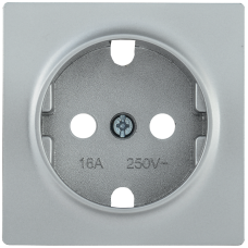 НР-1-1-БС Накладка розетка с з/к BOLERO серебряный IEK