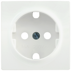 НР-1-1-ББ Накладка розетка с з/к BOLERO белый IEK