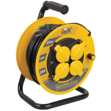 Катушка УК20 с т/з 4 места 2Р+PЕ/20метров 3х1,5мм2 IP44 "Industrial plus"