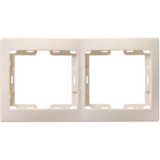 РГ-2-ККм Рамка 2местн. горизонт. КВАРТА (кремовый)