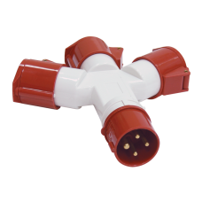 Адаптер трехлучевой TS1013-214 3Р+РЕ 16А 380В IP44 ИЭК