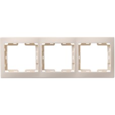 РВ-3-ККм Рамка 3местн. верт. КВАРТА (кремовый) РВ-3-ККм Рамка 3местн. верт. КВАРТА (кремовый)