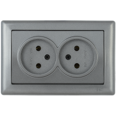 РС20-1-0-БА Розетка 2-ая без з/к 10А BOLERO антрацит IEK РС20-1-0-БА Розетка 2-ая без з/к 10А BOLERO антрацит IEK