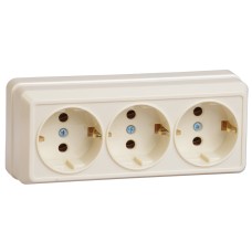 РС23-3-ОК Розетка 3местн. с з/к 16А откр.уст. ОКТАВА (кремовый) РС23-3-ОК Розетка 3местн. с з/к 16А откр.уст. ОКТАВА (кремовый)