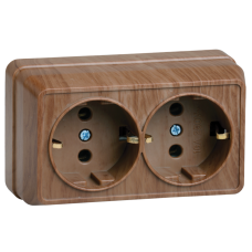 РС22-3-ОД Розетка 2местн. с з/к 16А откр.уст. ОКТАВА (дуб) РС22-3-ОД Розетка 2местн. с з/к 16А откр.уст. ОКТАВА (дуб)