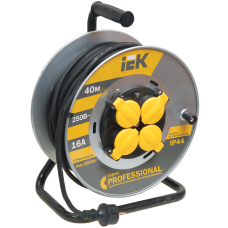 Катушка УК40 на мет с т/з 4 места 2Р+PЕ/40м КГ 3х1,5мм2 IP44 "Professional"