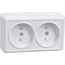 РСш22-2-ОБ Розетка 2местн. без з/к с защ.штор.10А откр.уст. ОКТАВА (белый) РСш22-2-ОБ Розетка 2местн. без з/к с защ.штор.10А откр.уст. ОКТАВА (белый)