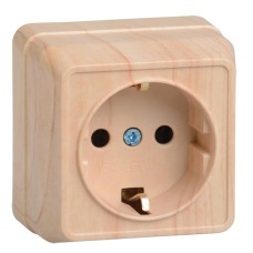 РС20-3-ОС Розетка 1местн. c з/к 16А откр.уст. ОКТАВА (сосна) РС20-3-ОС Розетка 1местн. c з/к 16А откр.уст. ОКТАВА (сосна)