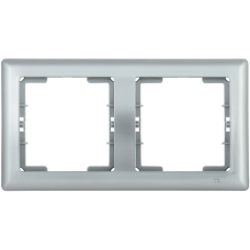 РГ-2-БС Рамка 2 мест. гориз. BOLERO серебряный IEK