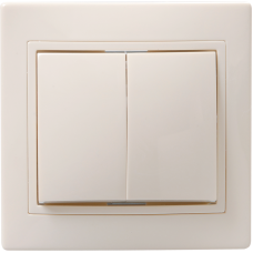ВС10-2-0-ККм Выключатель 2кл 10А КВАРТА (кремовый) ВС10-2-0-ККм Выключатель 2кл 10А КВАРТА (кремовый)