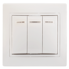 ВС10-3-1-КБ Выключатель 3кл с инд. 10А КВАРТА (белый) ВС10-3-1-КБ Выключатель 3кл с инд. 10А КВАРТА (белый)