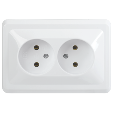РС12-2-ВБ Розетка 2местн. без з/к без защ.штор. 10А ВЕГА (белый) IEK РС12-2-ВБ Розетка 2местн. без з/к без защ.штор. 10А ВЕГА (белый) IEK